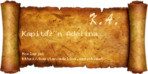 Kapitán Adelina névjegykártya